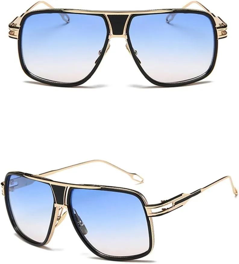 Aviator Sunglasses for Men 100% UV Protection Goggle Alloy Frame with Case