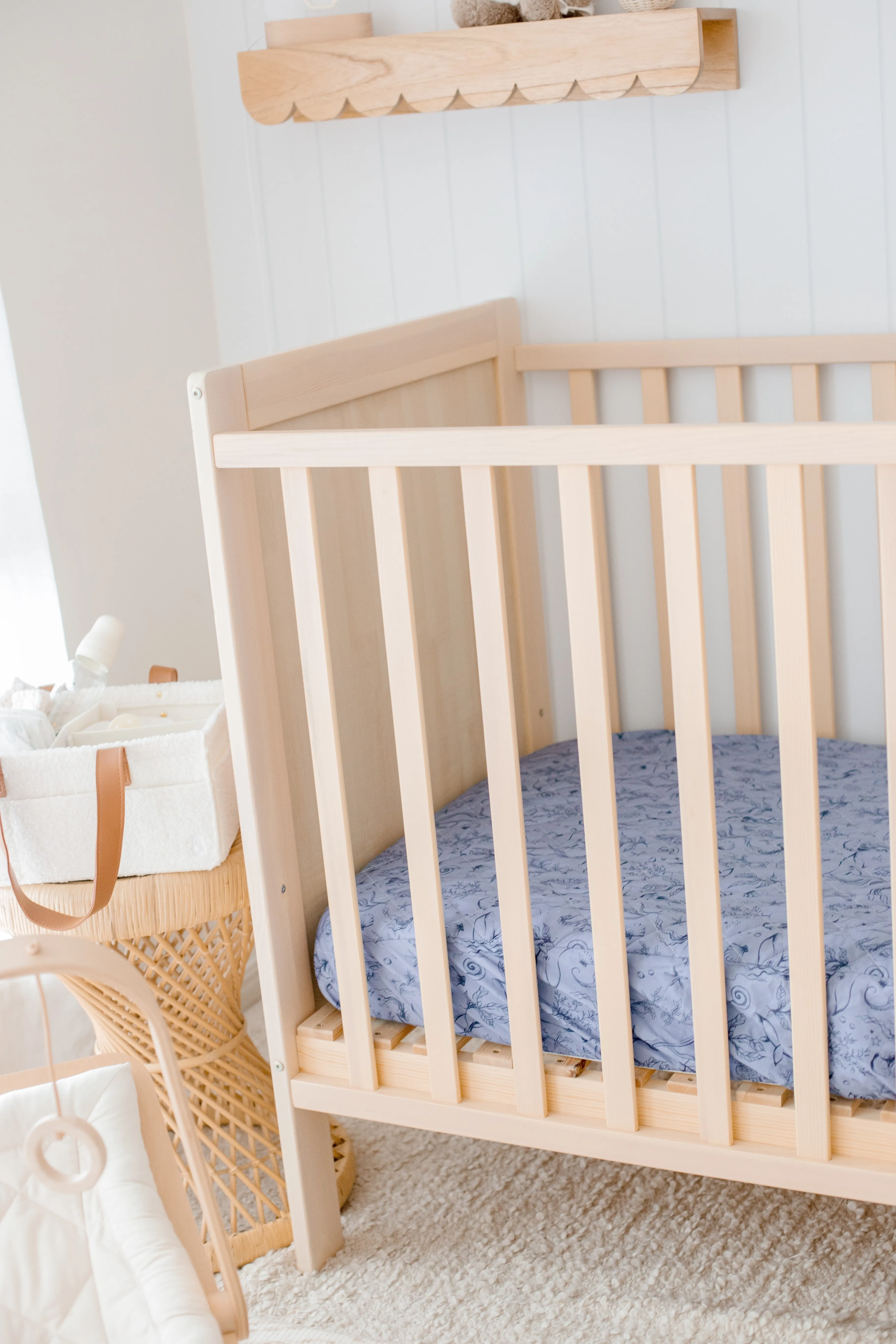 Bambella Designs 2-in-1 Waterproof Cot Sheet & Mattress Protector | Under the Sea