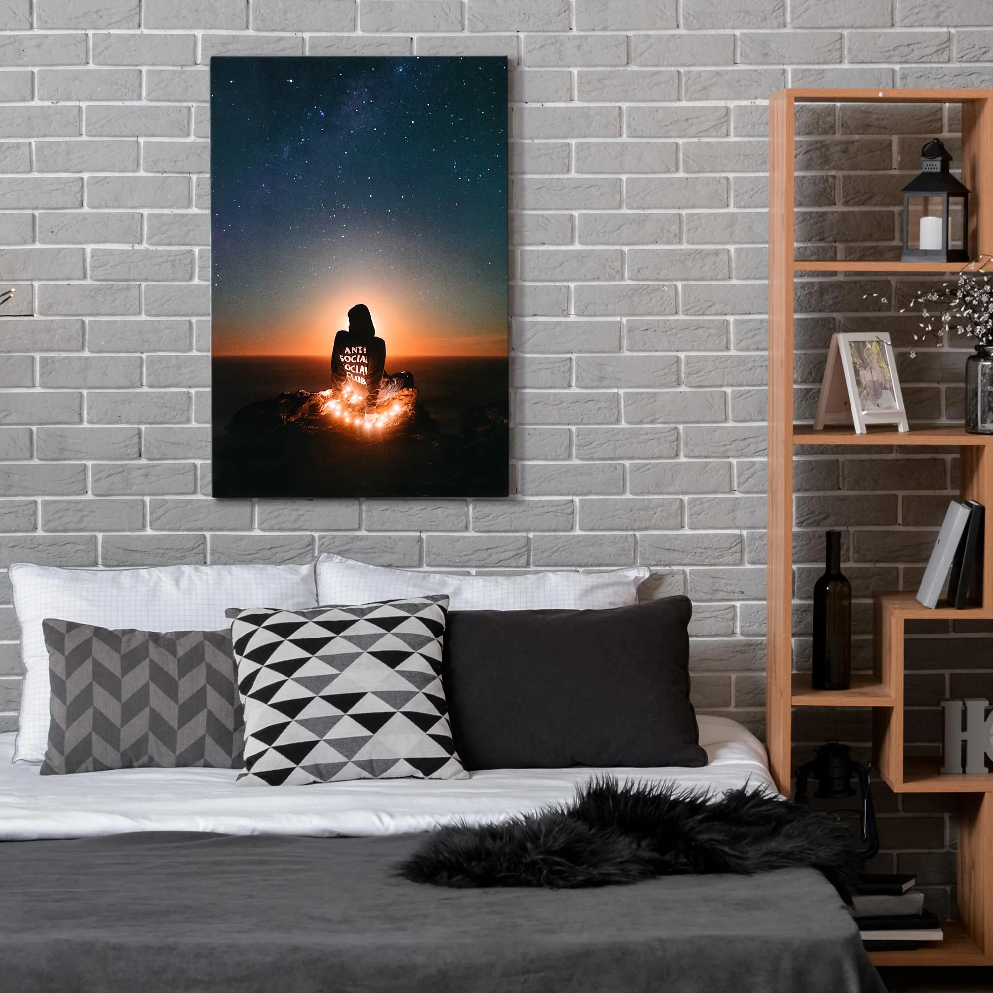 Beyond the Horizon Anti Social Club Glossy Canvas Art Print, 24" x 36"
