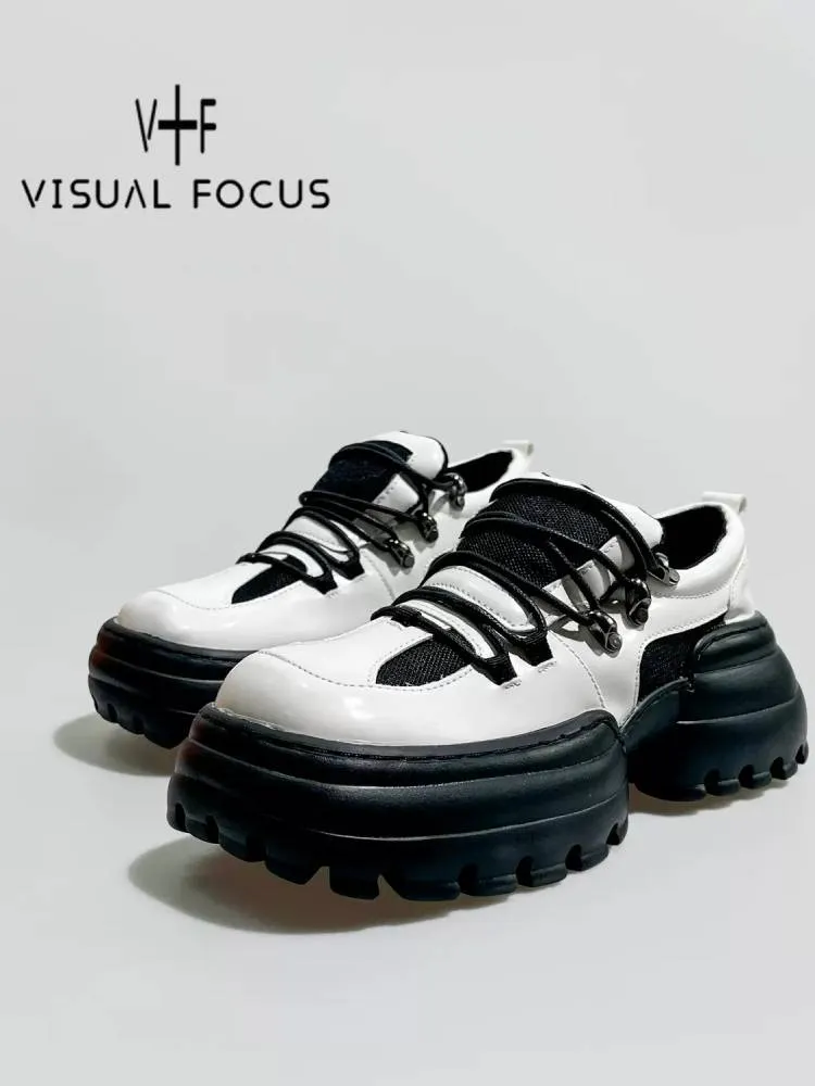 Black and white platform shoes【s0000009504】