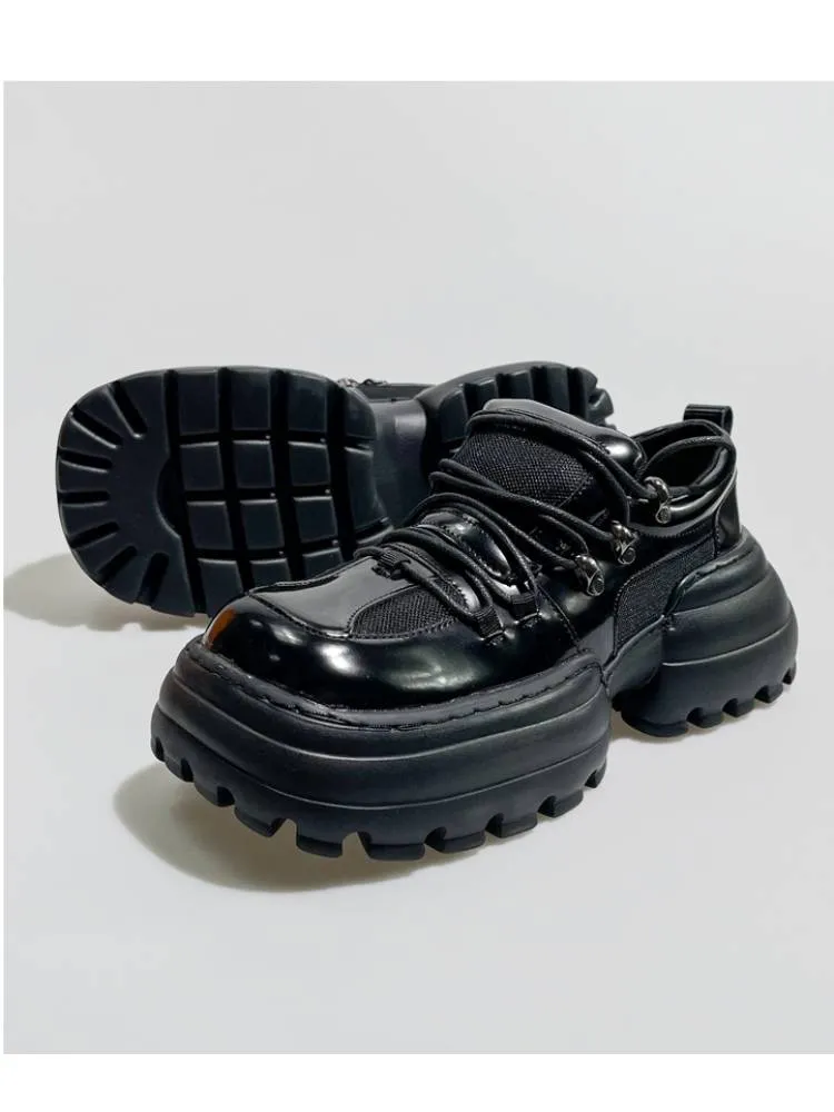 Black and white platform shoes【s0000009504】
