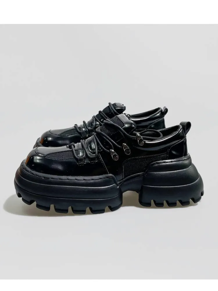 Black and white platform shoes【s0000009504】