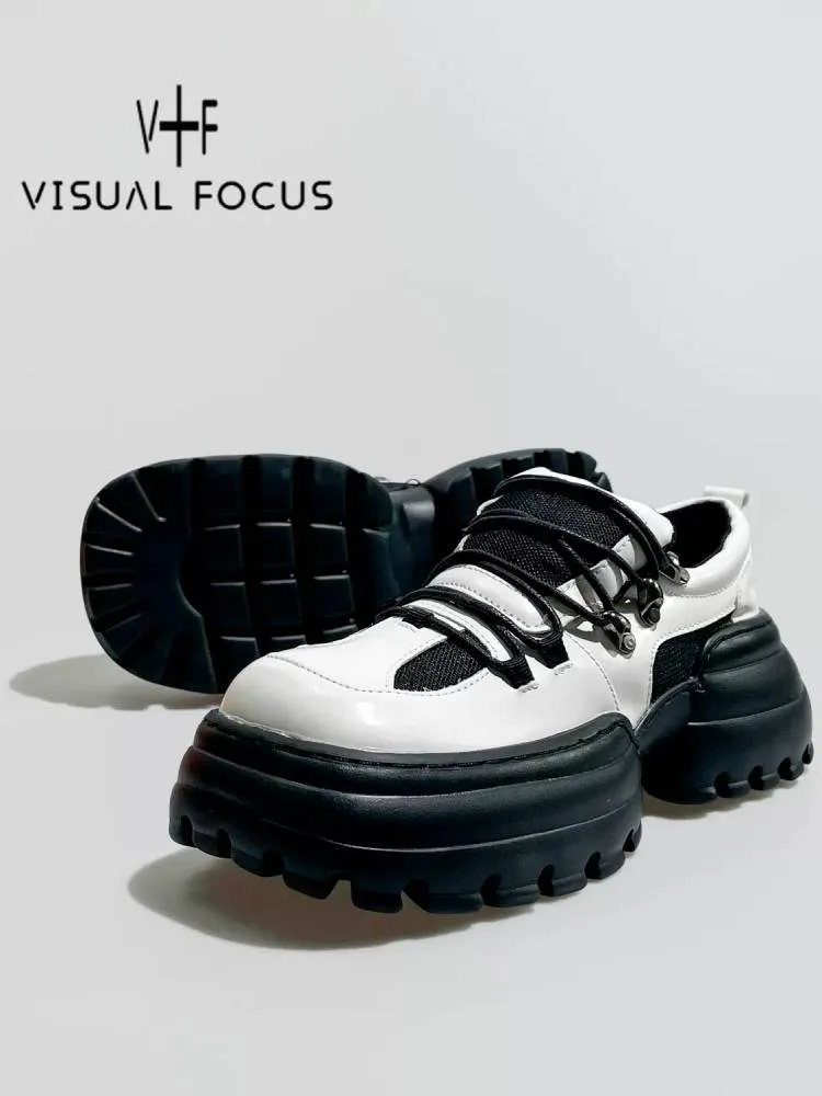 Black and white platform shoes【s0000009504】