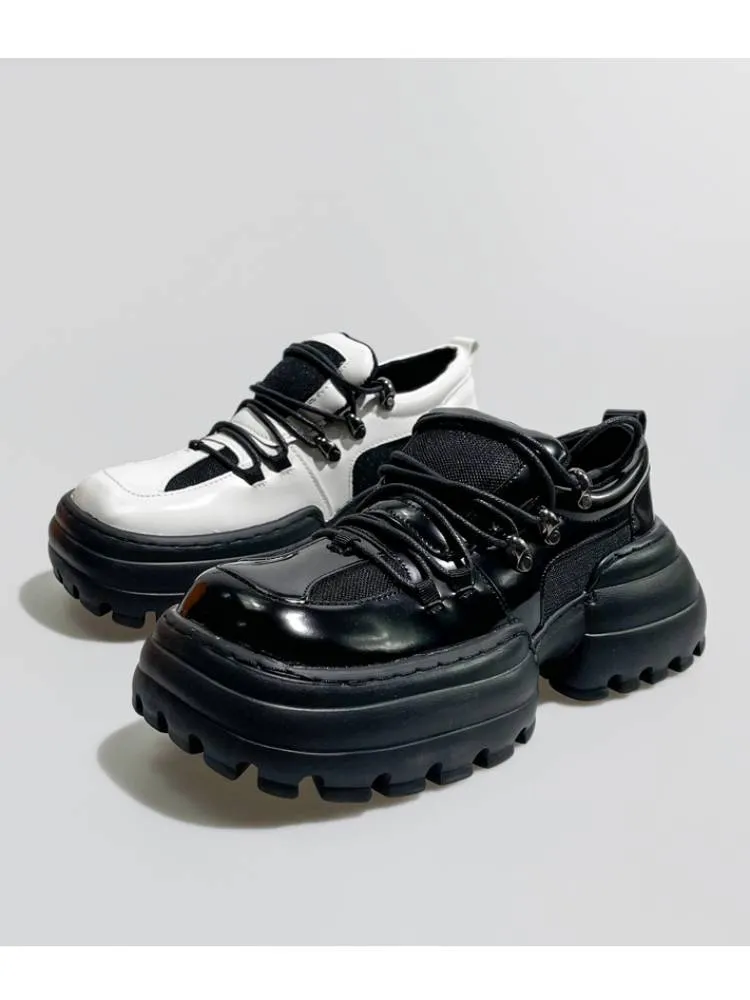 Black and white platform shoes【s0000009504】
