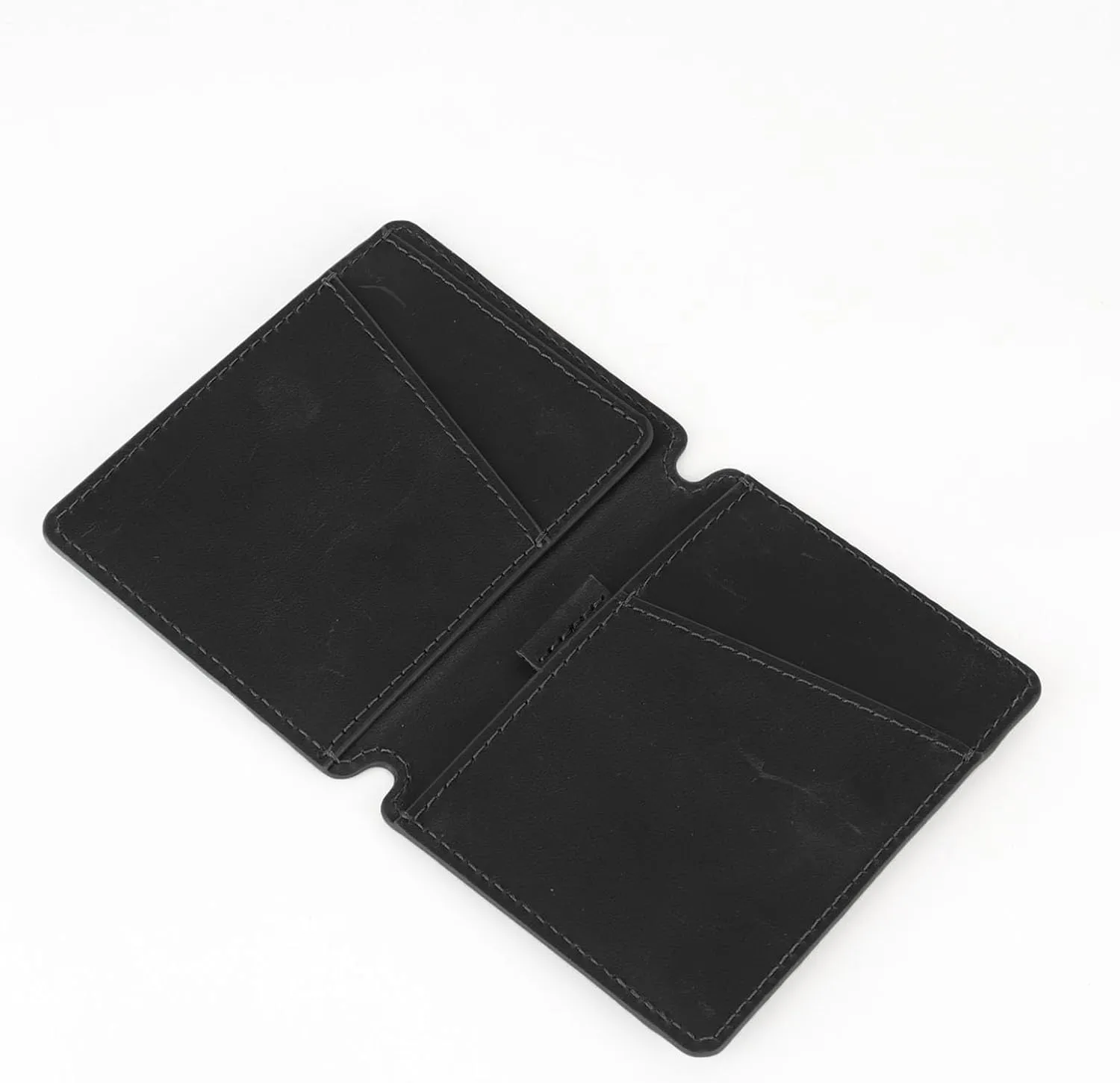 CLOUD Wallet Slim Minimalist ?? Magnetic Closure, Lightweight Design, Quick Access Pull Tab - Top Grain Leather Front Pocket Wallet (Black)