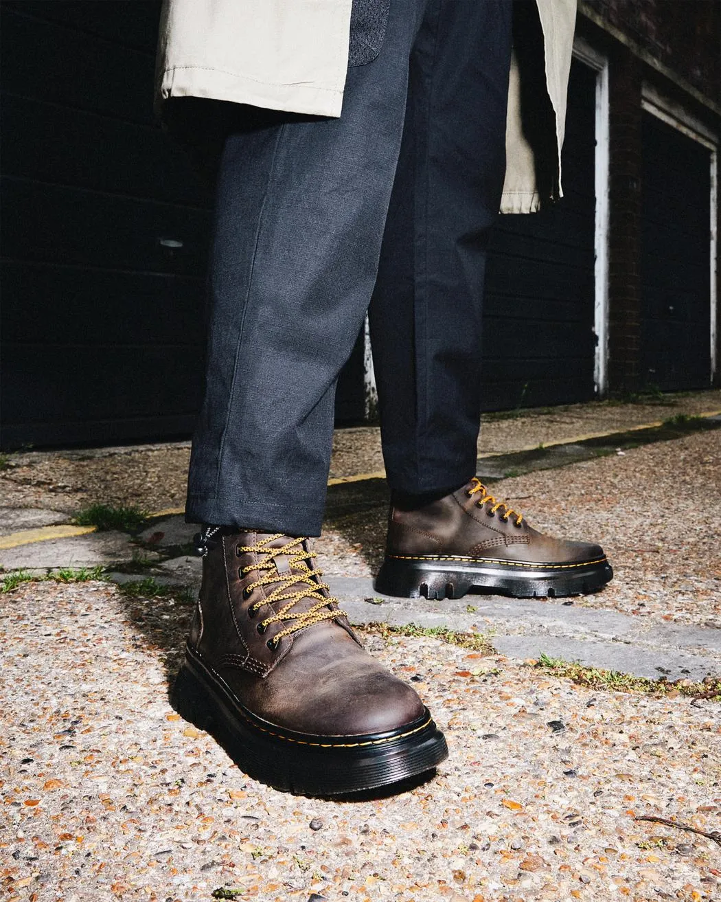 Dr. Martens Tarik - Durable Crazy Horse Leather Utility Boots