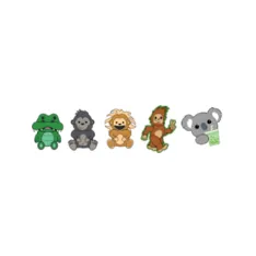 Jibbitz Cute Baby Safari Animals - 5 pack