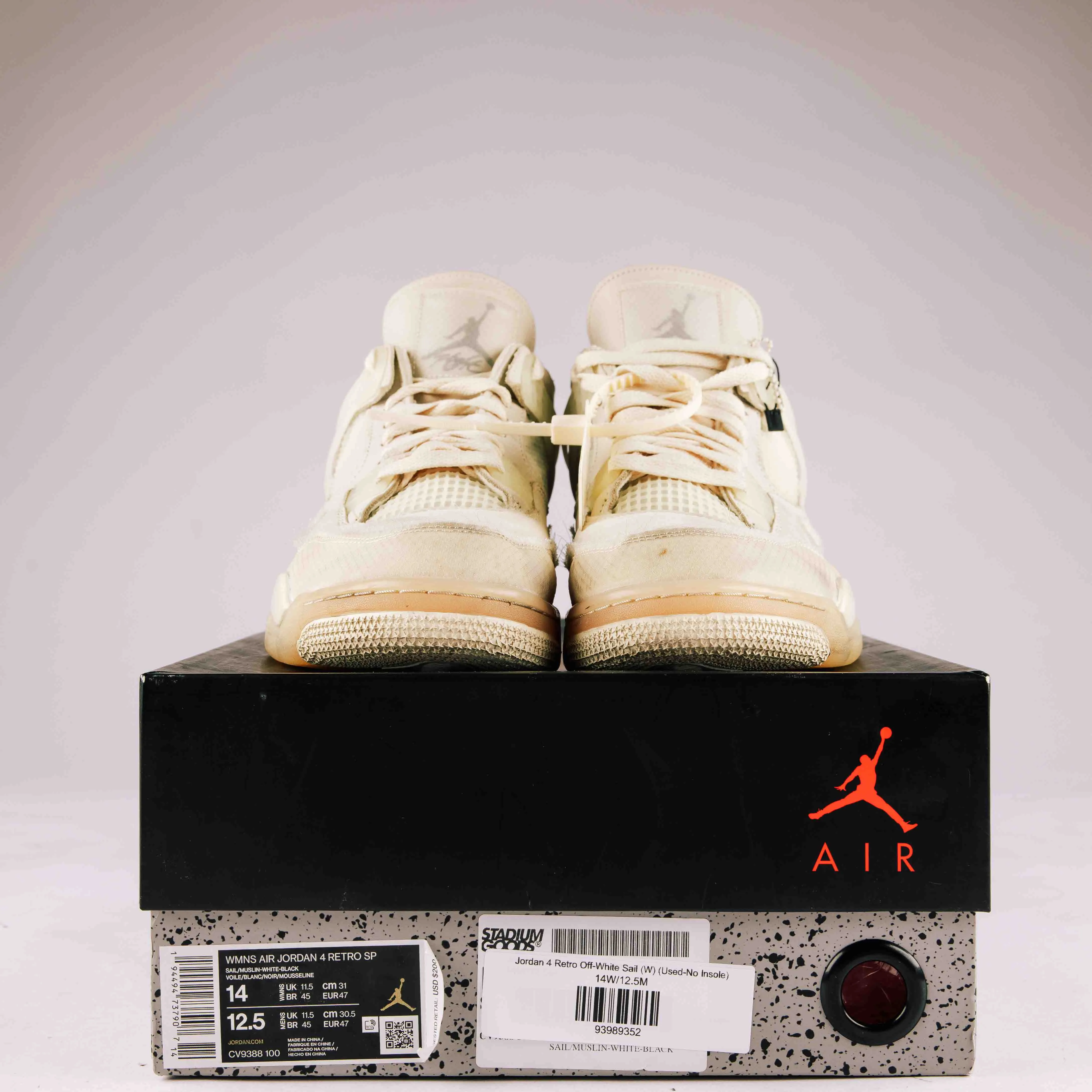 Jordan 4 Retro Off-White Sail (W) - Used-No Insole - 0169
