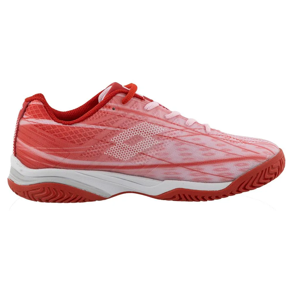 Juniors` Mirage 300 Speed Tennis Shoes Pink Cherry and All White