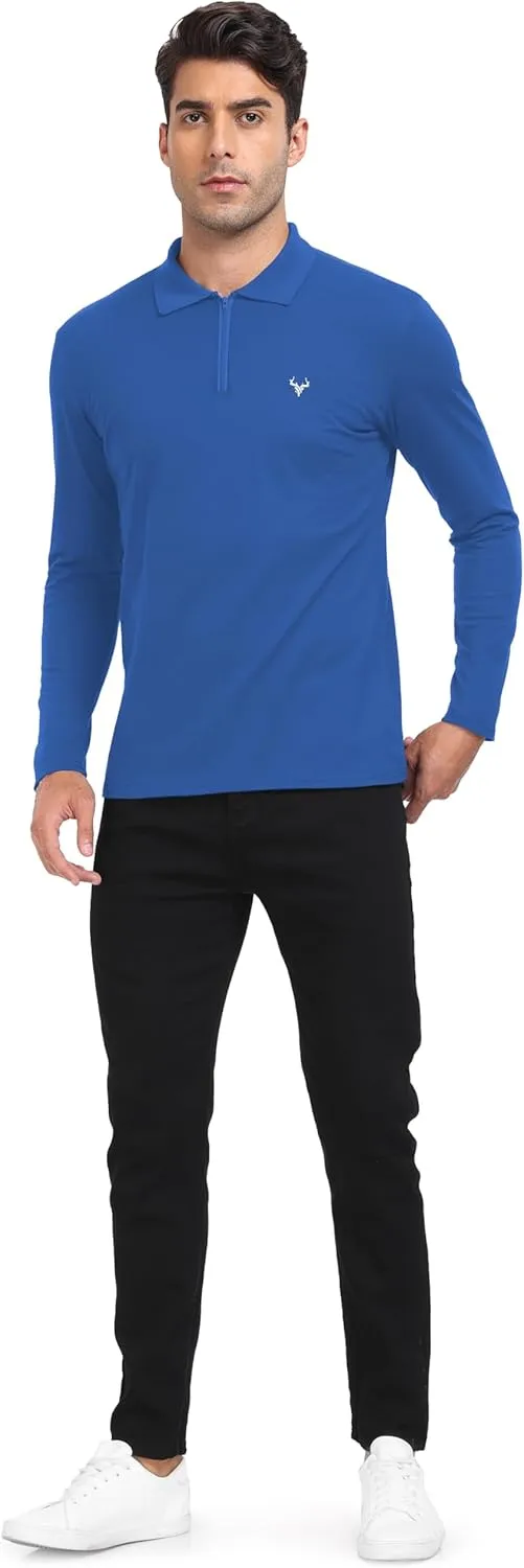 KUYIGO Men's Short&Long Sleeve Polo Shirts Casual Slim Fit Business Fashion Tops Golf Tennis T-Shirt
