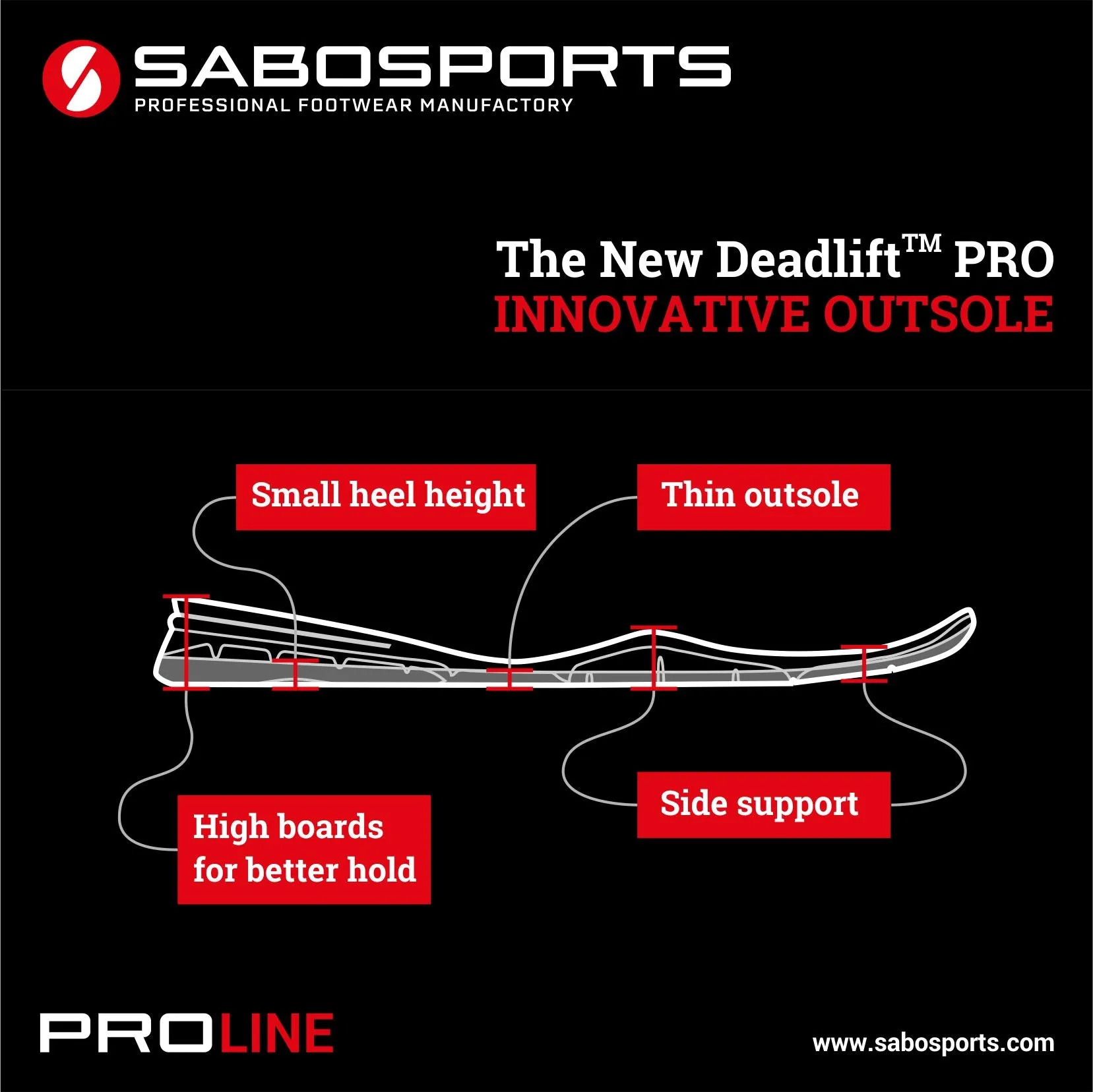 SABO Deadlift PRO Shoes - White/Black
