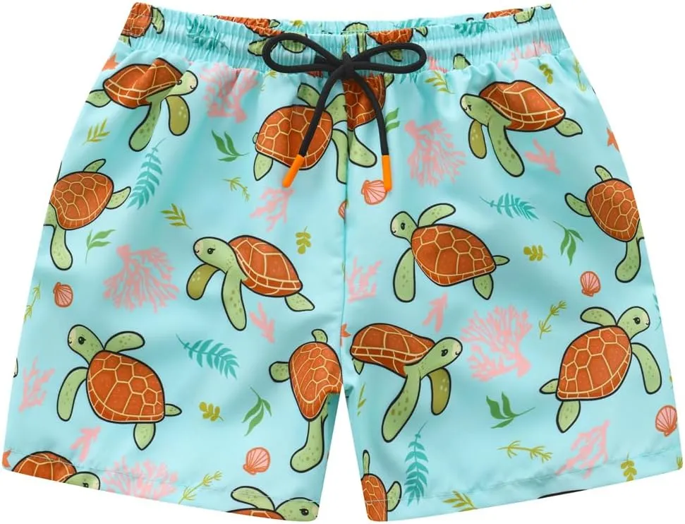 Toddlers and Baby Boys' 3-Piece Swimsuit Trunk and Rashguard Sun Hat Set