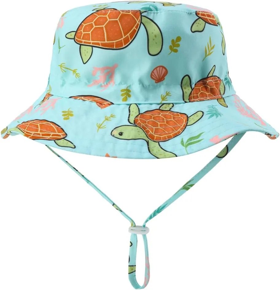 Toddlers and Baby Boys' 3-Piece Swimsuit Trunk and Rashguard Sun Hat Set