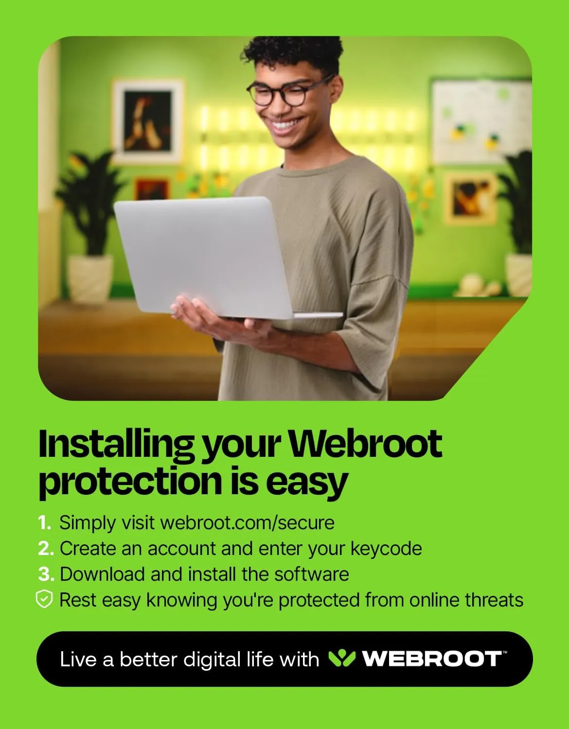 Webroot Internet Security Complete | Antivirus Software 2025 | 5 Device | 2 Year Download for PC/Mac/Chromebook/Android/IOS   Password Manager, Performance Optimizer